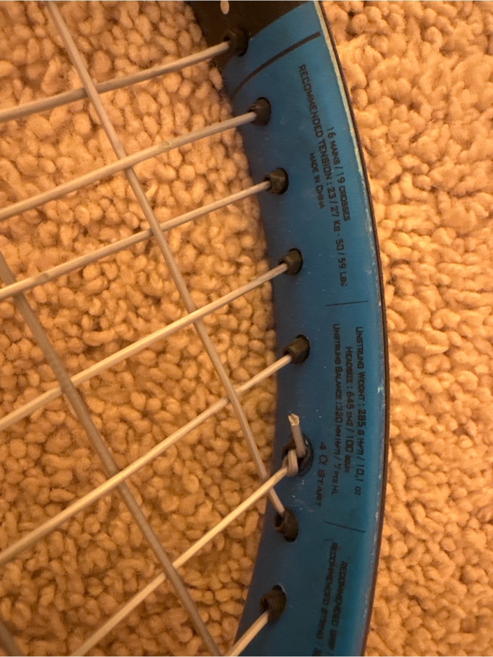 Babolat Blue Tennis Racquet - Performance Playing Racket - Picture 2 of 3